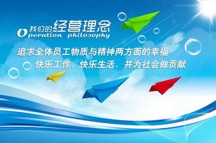 專業(yè)設計資源分享 藍色公司文化經營理念海報矢量圖免費下載
